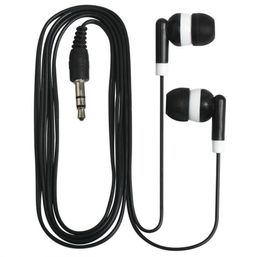 Black Colourful Low Cost Earbuds Disposable Wired Earphone For Bus or Train or Plane For Theatre Museum School Gift3520834