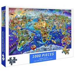 DIY Large Puzzle Game Toys 1000 Pieces Puzzles for Adults Jigsaw Educational Intellectual Decompressing Gift 240104