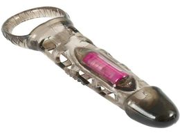 Mesh Penis Sleeve Vibrator Foreskin Correct Penis Ring Silicone Penis Extender Vibration Dick Enlargement Sex Toys For Men9538451