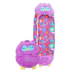 Childrens Sleeping Bag Kids Cartoon Animal Blanket Sleepsacks Antikick Quilt Plush Doll Pillow Baby Sleep Sack For Boys Girls 240105