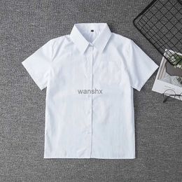 Men's T-Shirts Japanese Student Short Sleeve White Shirt For Girls Middle High School Uniforms School Dress Jk Uniform Top Large-Size XS-5XLL240104
