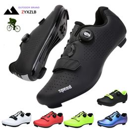 Unisex Road Bicycle Shoes Men Cycling Sneaker Mtb Clits Route Cleat Dirt Bike Speed Flat Sports Racing Women Spd Pedal Shoe 240104