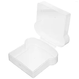 Plates Toast Sandwich Box Containers Small Convenient Lunchboxs For Picnic Pp Boxes