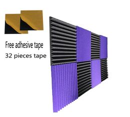 8 PCS Sound Proof Foam 12039039120390391039039 inches Wedge Acoustic Foam with Adhesive Tape8697665