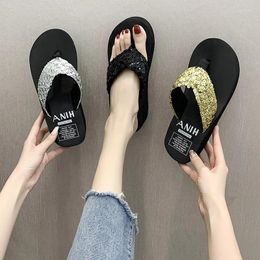 Slippers Women Shoes Platform Wedge Flip Flops Slipper Casual Open Toe Non Slip High Heel Slides Outdoor Beach Sandals Zapatos