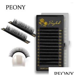 False Eyelashes Peony Classic Eyelash Extension 12 Rows Soft Faux Mink Lashes Russian Volume Beauty Makeup Professionals Individual Dr Otofl