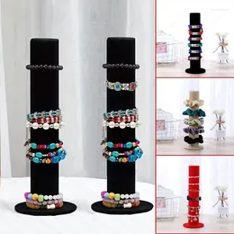 Decorative Plates Velvet Jewelry Display Rack Head Rope Rubber Storage For Organize And Store Braceletsfor Necklace Earrings