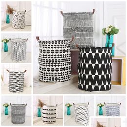 Storage Baskets Ins Bins Kids Room Toys Bags Bucket Clothing Organization Canvas Laundry Bag Drop Delivery Home Garden Housekee Dh6Lc