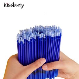 100 Pcs/Set Office Signature Shool Gel Pen Refill Rod Magic Erasable Pen Refill Accessories 0.5mm Blue Black Ink Writing Tools 240105