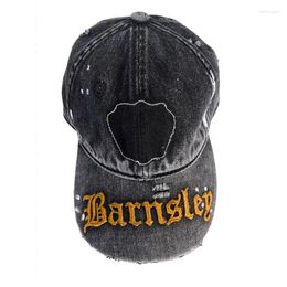 Ball Caps Luxury 2024 Damaged Embroidery Denim Old Washing Mens Womens Hat Cap Snapback Casquette Baseball Hats Casual #01