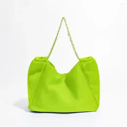 Evening Bags Fashion Mesh Large Capacity Tote Bag Designer Women Shoulder Lighweight Chains Handbags Summer Beach Big Shopper Purse 2024