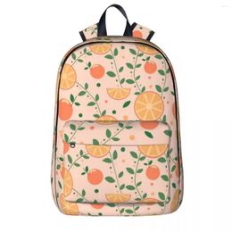 Backpack Seamless Pattern With Oranges Backpacks Student Book Bag Shoulder Laptop Rucksack Travel Children School