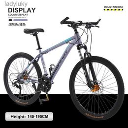 Bikes 2023 New Mountain Bike 24/26 Inch 21 24 27 Speed Adult Dual Disc Brake Variable Speed Bicycle Student Shock Absorption BicycleL240105