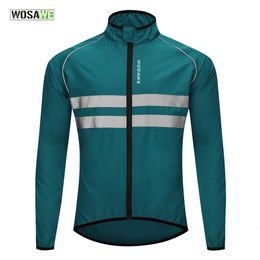 WOSAWE Ultralight Reflective Men Cycling Jacket Windproof Mountain Bike Jacket Running Riding Bicycle Windbreaker 240104