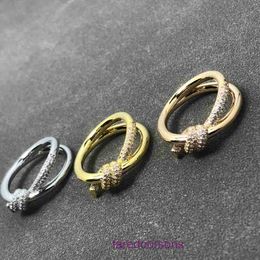 Tifannissm Ring heart Rings Jewellery pendants T family ring twist rope new product with diamond fashion design advanced personality butterfl Have Original Box