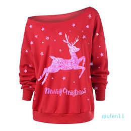 Women's Hoodies Fashion Soft Funny Christmas Santa Claus Tree Snowflake