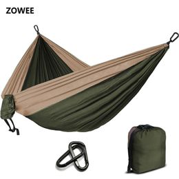 Camping Parachute Hammock Survival Garden Outdoor Furniture Leisure Sleeping Hamaca Travel Double Hammock 240104