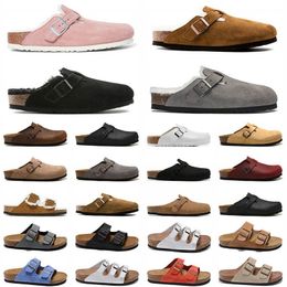 2024 birkinstocks Slippers Designer Buke Shoes Germany Boken Autumn and Winter Men Women Cork Flat Slipper Suede Snake Mens Loafer Slipper Suede Leather Buckle