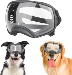 Sunglasses Atuban Clear Dog Goggles Medium Large Dog Sport Sunglasses Uv Protection Soft Pet Goggles Deep Eyecups Fog/windproof for Dogs