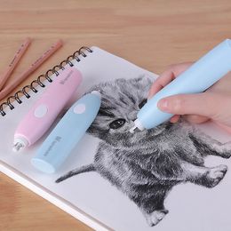 2 Colours Electric Eraser Rubber Pencil Refill Mechanic Stationery School Office Supplies Escolar 240105