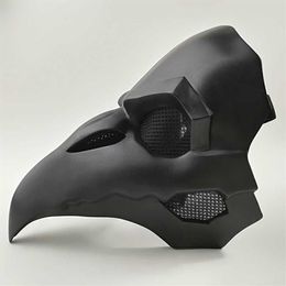 Crow Reaper Nevermore Skin Black Masks Reaper Plague Doctor Mask Birds Long Nose Punk Crow Retro Rock Cool OW PVC Type Punk Mask280L