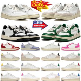 designer medalist sneakers shoes men women Action Two-Tone Panda White Black Leather Suede Fuchsia Gold Green Red Pink Yellow Low USA outdoor trainers