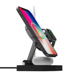 Wireless Chargers 4 In 1 Fast Wireless Charger 13 12 Pro Wireless Charging Stand F Watch Pencil Strong Safe Charge YQ240105