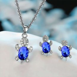 Design Jewelry Fashion Niche Sense Turtle Earrings Necklace Set Female Animal Series