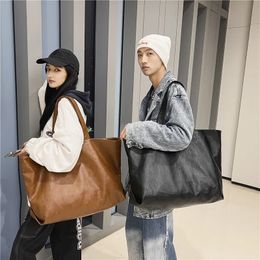 Big Capacity Leather tote bags Brown Black Commutting Large bags for women Fashion women bag Brand ladies hand bags 240104