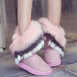 Boots Large size autumn and winter new thickened anti-skid Baojia Plush medium cylinder round head cover foot snow boots 230830
