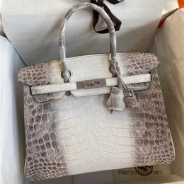 Tote Bags Designer Himalaya Crocodile Handbags Honey Wax Thread Crocodile Skin Platinum Handheld Women Business Dinner Women's Bag Simple and Elegant WN-EUO9