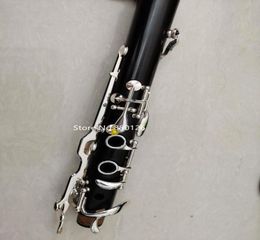 Selling Clarinet 18 Keys G Tune Ebony Wood Black Silver key Musical instrument With Case ing4096677