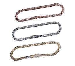 Tennis Designer Bracelet diamond Luxury Jewellery gift 3 4 5 6 mm 7 8 inch fashion moissanite white gold bracelets for men Adult hip2209516