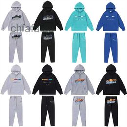 Mens Tracksuits Trapstar Mens Tracksuits Tiger Head Trapstar Shooters Track Suit Towel Embroidery Womens Fleece Tracksuit Hoodies Pants Sets European S ZVDD