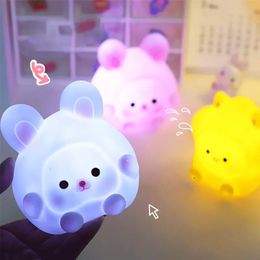 1pc Cute Cartoon Animal Night Light Powered By 3*AG13 Button Batteries (free Battery), Led Sleeping Light Gift For Boys And Girls