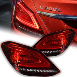 Car Tail Lights For Benz W205 LED Taillihgt 2014-20 19 C180 C200 C260 C300 LED Dynamic Turn Signal Light Tail Lamp Assembly