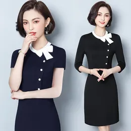 Party Dresses Workwear Business Dress Midi Elegant Office Wear For Ladies Korean Style Clothing Beautician Massage Uniforms AS315