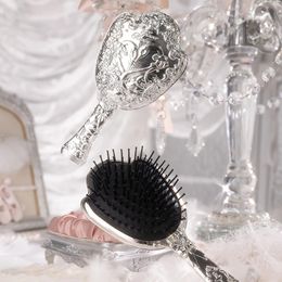Flower Knows Swan Ballet Series Paddle Hair Brush Air Cushion Comb 240105