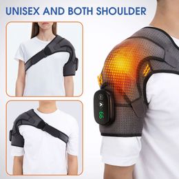 Heating Massage Device Infrared Therapy Vibration Electric Shoulder Massager Wrap Belt For Neck Back Body Arthritis Relief Pain 240104
