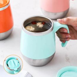 Mugs 500ml Water Cup Handgrip Stylish Mug Lightweight Excellent Portable Non-slip Coffee Milk For Dorm