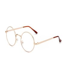 Selling Solid Alloy Korean Glasses Frame Retro Full Rim Gold Eyeglass Frame Vintage Spectacles Round Computer Glasses7419168