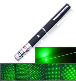 5in1 Star Cap Pattern Green Laser Pointers 532nm 5mw Star Head Laser pointer pen Kaleidoscope 5mw laser burning pen led lasers9884524