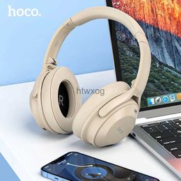 Cell Phone Earphones HOCO ANC Wireless Bluetooth 5.3 Headphone Active Noise Cancelling Headset 40mm Driver HiFi Music Sports Headphones for 14 YQ240105