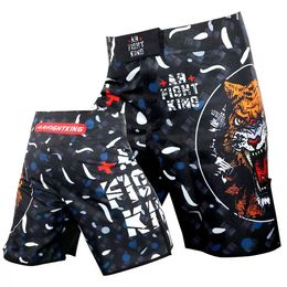 MMA Tiger Eyes Shorts Fighting Competition Training Jujutsu Gym Running Shorts MMA Muay Thai Quick Dry Fighting Shorts Summer