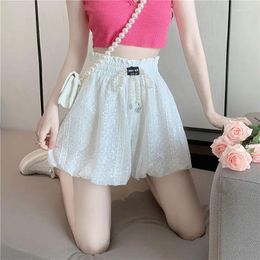 Women's Shorts Trendy High Waisted Loose Flower Bud Pants 2024 Spring/summer Pleated Slimming Wide Leg Versatile For Women