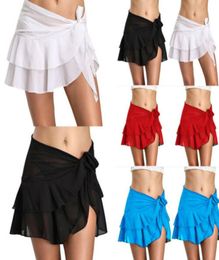 Sexy Beach cover up Bikini Swimwear Cover up Sarong Wrap Pareo Skirt Swimsuit2206474