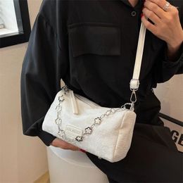 Evening Bags Light Luxury Women's Bag 2024 Knitted Flower Design Shoulder High Quality Chain Versatile Handbag