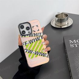 Fantasy Colourful Brand OFF Phone Case For Apple 14 13 12 11 Anti Drop Phones Protective Cases Personalised Women Men Cellphone Cover