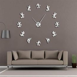 Classic Cartoon Modern Design Anime Themed Mouse Kitchen DIY Wall Clock 3d Saat reloj de pared Watch Housewarming Gift Kids Room Y292m