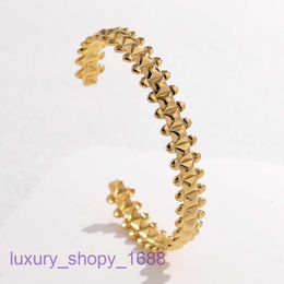 Designer Jewellery Car tiress Classic Bangles Bracelets For Women and Men Irregular design feel opening titanium steel bracelet plated with With Original Box